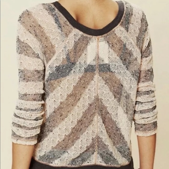 Free People Chevron Sweater Large - Picture 2 of 6